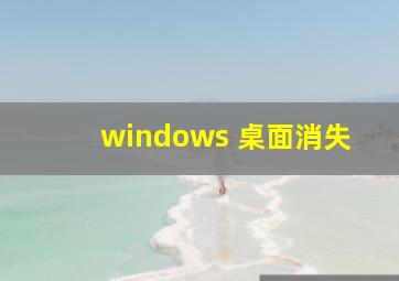 windows 桌面消失